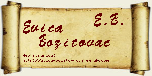 Evica Bozitovac vizit kartica